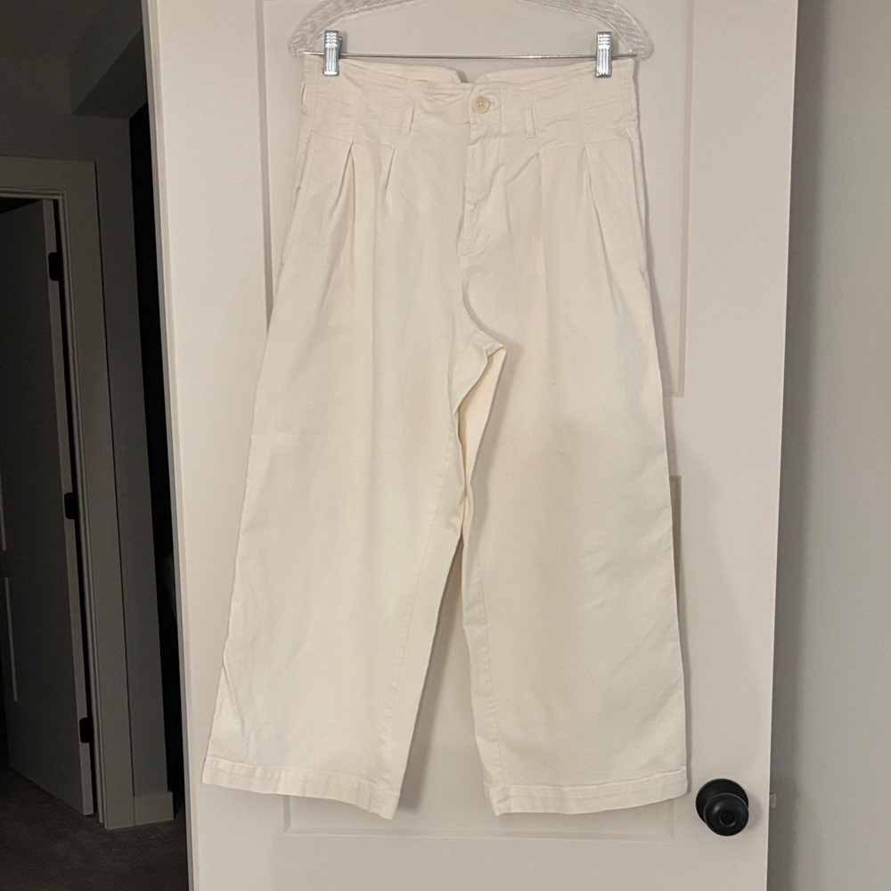 Anthropologie Maeve Off-White Trousers